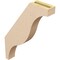 Ekena Millwork 3-inch W x 18-inch D x 24-inch H Funston Rough Cedar Woodgrain TimberThane Knee Brace, Primed BRCUR03X18X24FSTRCPR - alternate 4